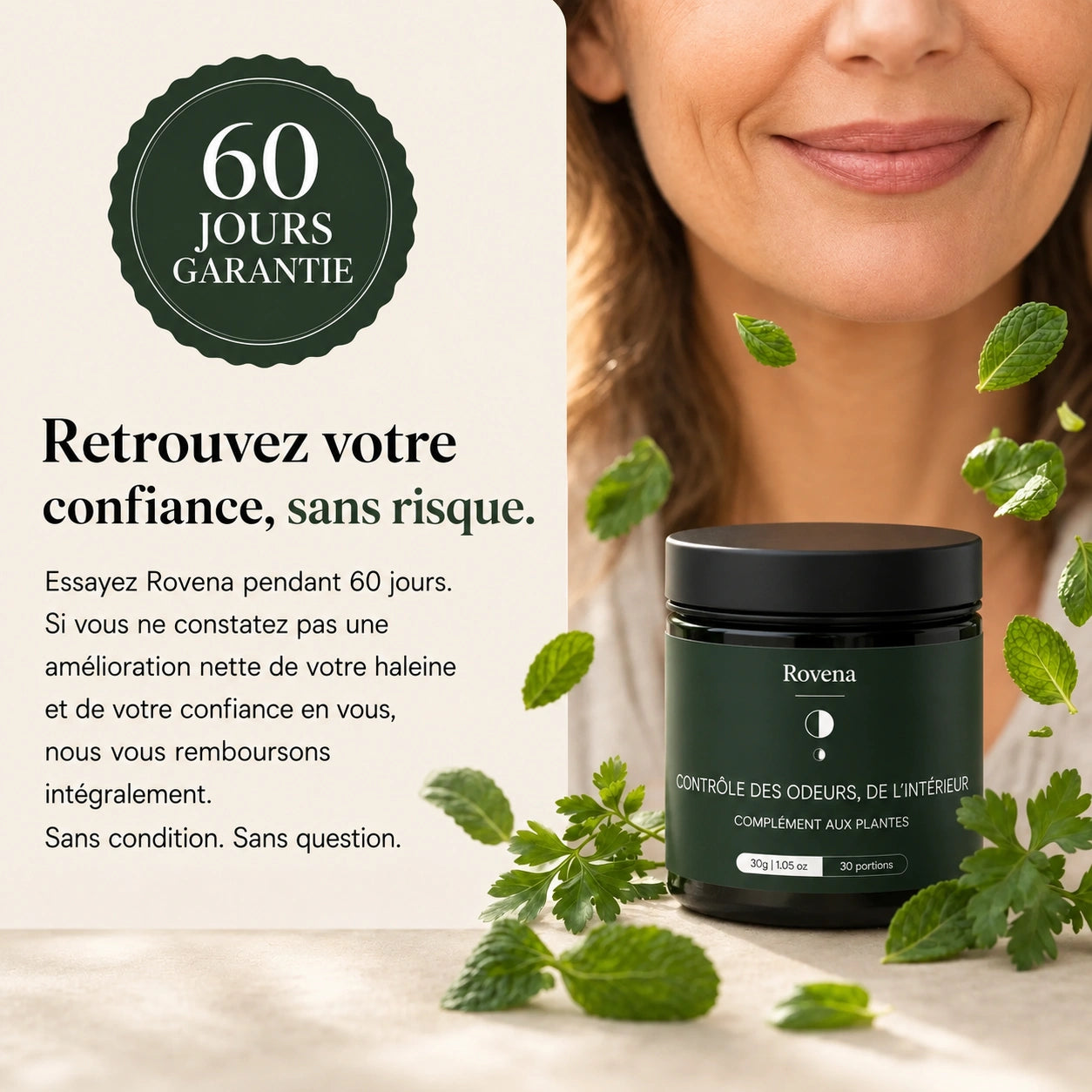Gel aux Plantes Contrôle des Odeurs & Neutralisez la mauvaise haleine à la source CD