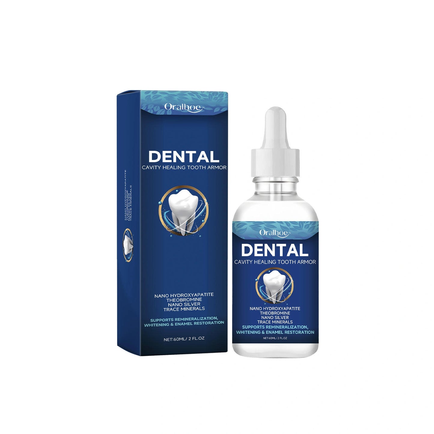 Gouttes dentaires sans fluor à base d'hydroxyapatite pour la protection de l'émail, le blanchiment et une haleine fraîche 🦷✨ CMD