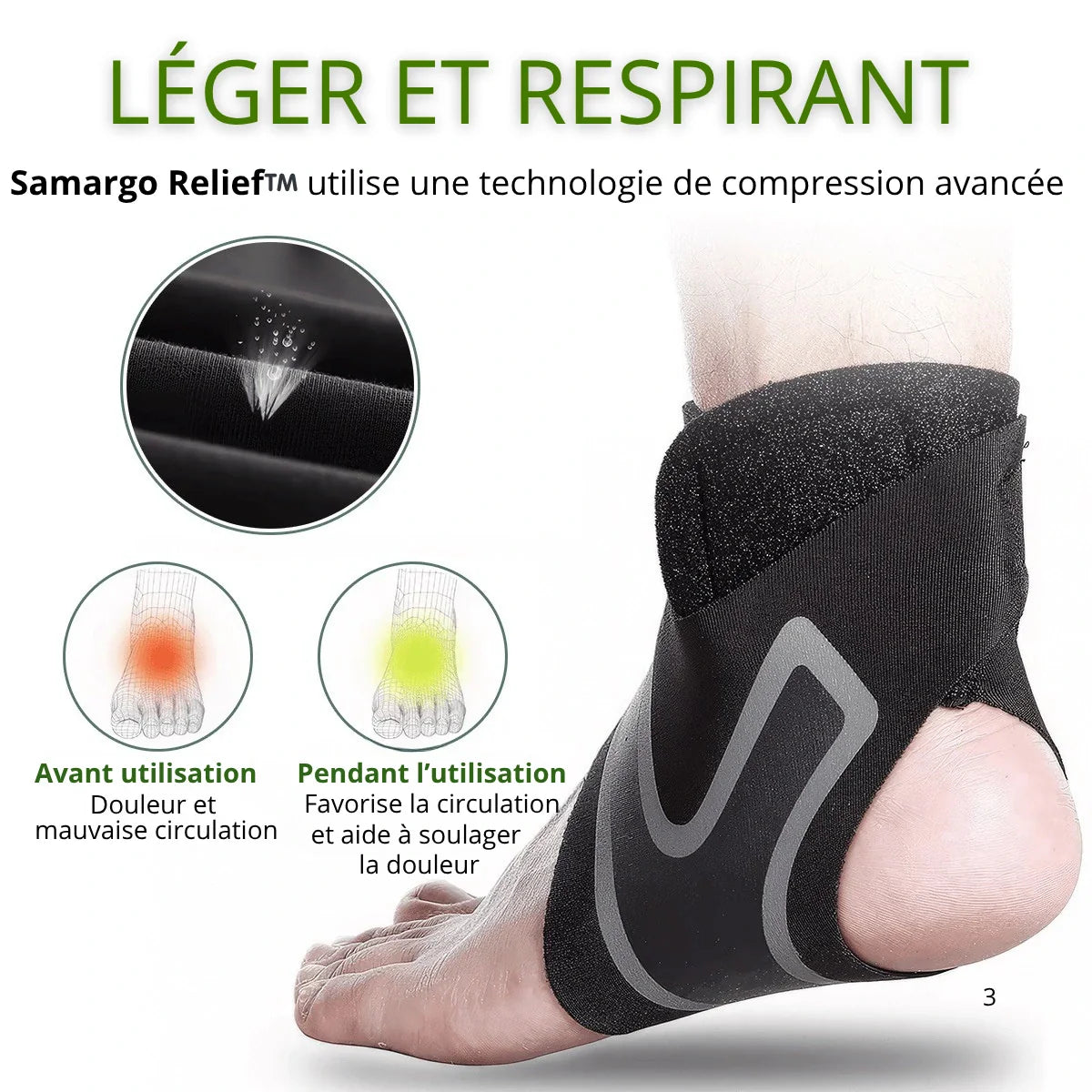 Samargo Relief™ – Chevillère de Compression Anti-Douleur ML