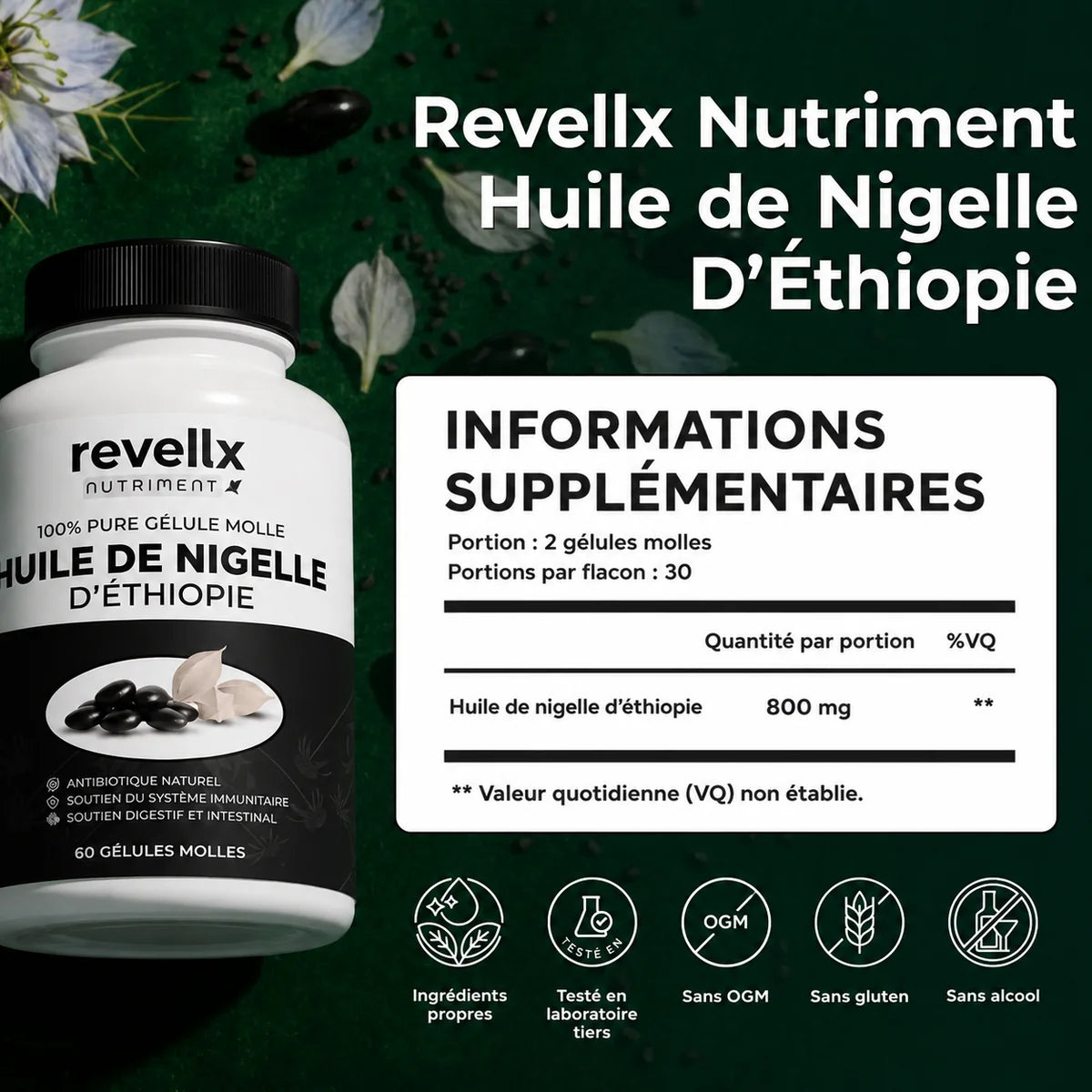 HUILE DE NIGELLE D'ÉTHIOPIE REVELLX CMY