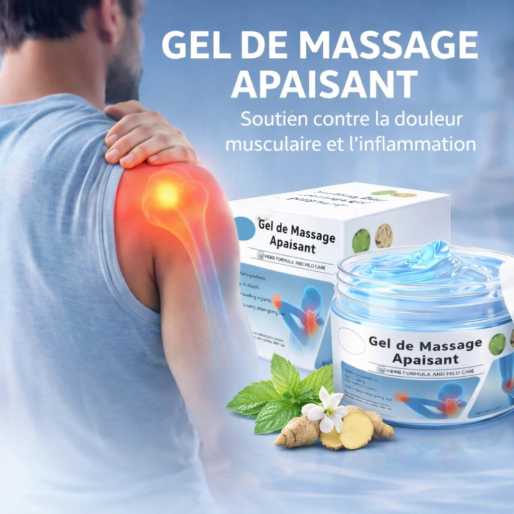 Gel apaisant pour les douleurs musculaires, détendez vos articulations et vos muscles CMD