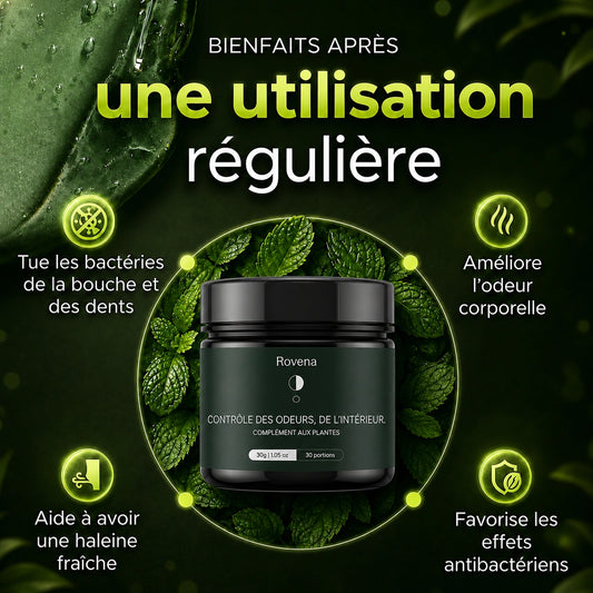 Gel aux Plantes Contrôle des Odeurs & Neutralisez la mauvaise haleine à la source CD