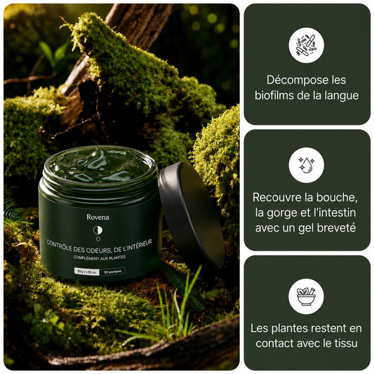 Gel aux Plantes Contrôle des Odeurs & Neutralisez la mauvaise haleine à la source CD