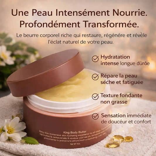 🔥 Beurre corporel Kings Skin 🔥 Une Peau Intensément Nourrie. Profondément Transformée | GN